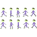 download Walk Cycle Boy clipart image with 45 hue color