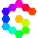 download 12 Hexagon Spiral Rainbow clipart image with 45 hue color