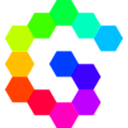 download 12 Hexagon Spiral Rainbow clipart image with 225 hue color