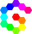 12 Hexagon Spiral Rainbow