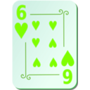 download Ornamental Deck 6 Of Hearts clipart image with 90 hue color