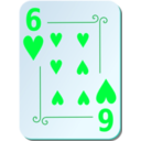 download Ornamental Deck 6 Of Hearts clipart image with 135 hue color
