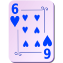 download Ornamental Deck 6 Of Hearts clipart image with 225 hue color