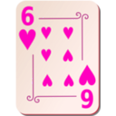 download Ornamental Deck 6 Of Hearts clipart image with 315 hue color