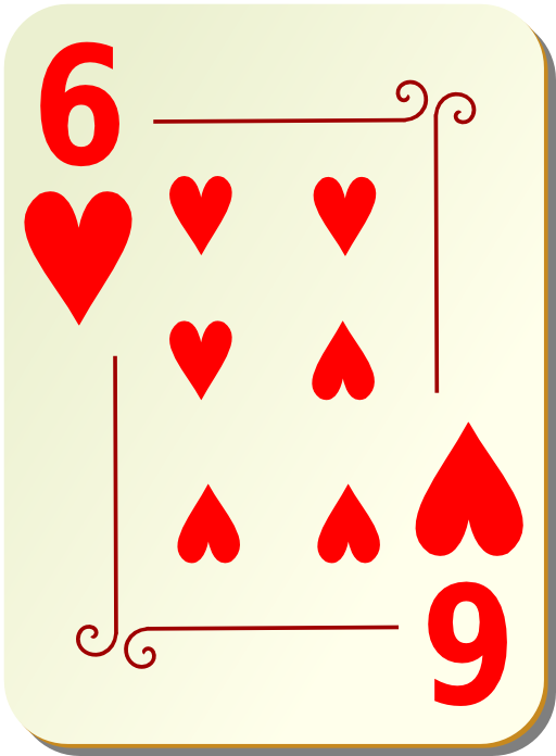 Ornamental Deck 6 Of Hearts