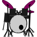 download Drums clipart image with 270 hue color