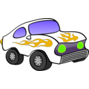download White Fun Car clipart image with 45 hue color