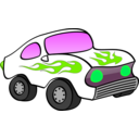 download White Fun Car clipart image with 90 hue color
