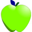 download Cartoon Apple clipart image with 90 hue color