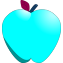 download Cartoon Apple clipart image with 180 hue color