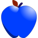 download Cartoon Apple clipart image with 225 hue color