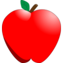 download Cartoon Apple clipart image with 0 hue color