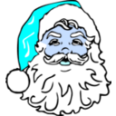 download Classic Santa clipart image with 180 hue color
