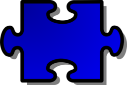 Blue Jigsaw Piece 02