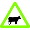 download Roadsign Cattle clipart image with 90 hue color