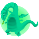 download Cartoon Dragon clipart image with 90 hue color