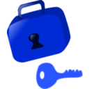 download Lock And Key clipart image with 180 hue color