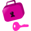 download Lock And Key clipart image with 270 hue color