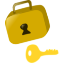 download Lock And Key clipart image with 0 hue color