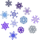 download Snowflakes clipart image with 45 hue color