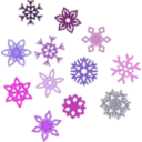 download Snowflakes clipart image with 90 hue color