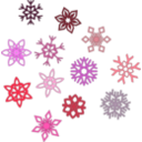 download Snowflakes clipart image with 135 hue color