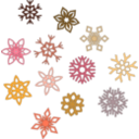 download Snowflakes clipart image with 180 hue color
