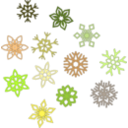 download Snowflakes clipart image with 225 hue color
