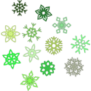 download Snowflakes clipart image with 270 hue color