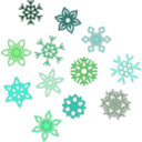 download Snowflakes clipart image with 315 hue color