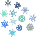 download Snowflakes clipart image with 0 hue color