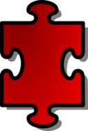 Red Jigsaw Piece 01