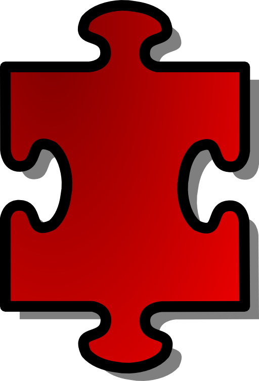 Red Jigsaw Piece 01