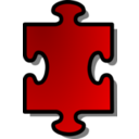 download Red Jigsaw Piece 01 clipart image with 0 hue color