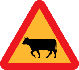 Warning Cows Roadsign