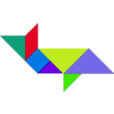 download Tangram clipart image with 45 hue color