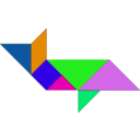 download Tangram clipart image with 90 hue color