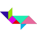 download Tangram clipart image with 135 hue color