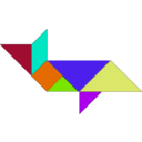 download Tangram clipart image with 225 hue color