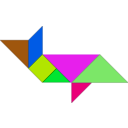 download Tangram clipart image with 270 hue color