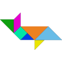 download Tangram clipart image with 0 hue color