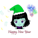 download Happy New Year Smiley Emoticon clipart image with 135 hue color