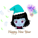 download Happy New Year Smiley Emoticon clipart image with 180 hue color