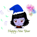 download Happy New Year Smiley Emoticon clipart image with 225 hue color