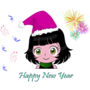 download Happy New Year Smiley Emoticon clipart image with 315 hue color