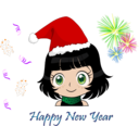 download Happy New Year Smiley Emoticon clipart image with 0 hue color