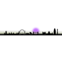 download London Skyline 2 0 clipart image with 225 hue color