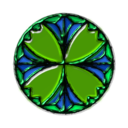 download Quatrefoil Enamel clipart image with 90 hue color