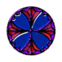 download Quatrefoil Enamel clipart image with 225 hue color