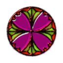 download Quatrefoil Enamel clipart image with 315 hue color